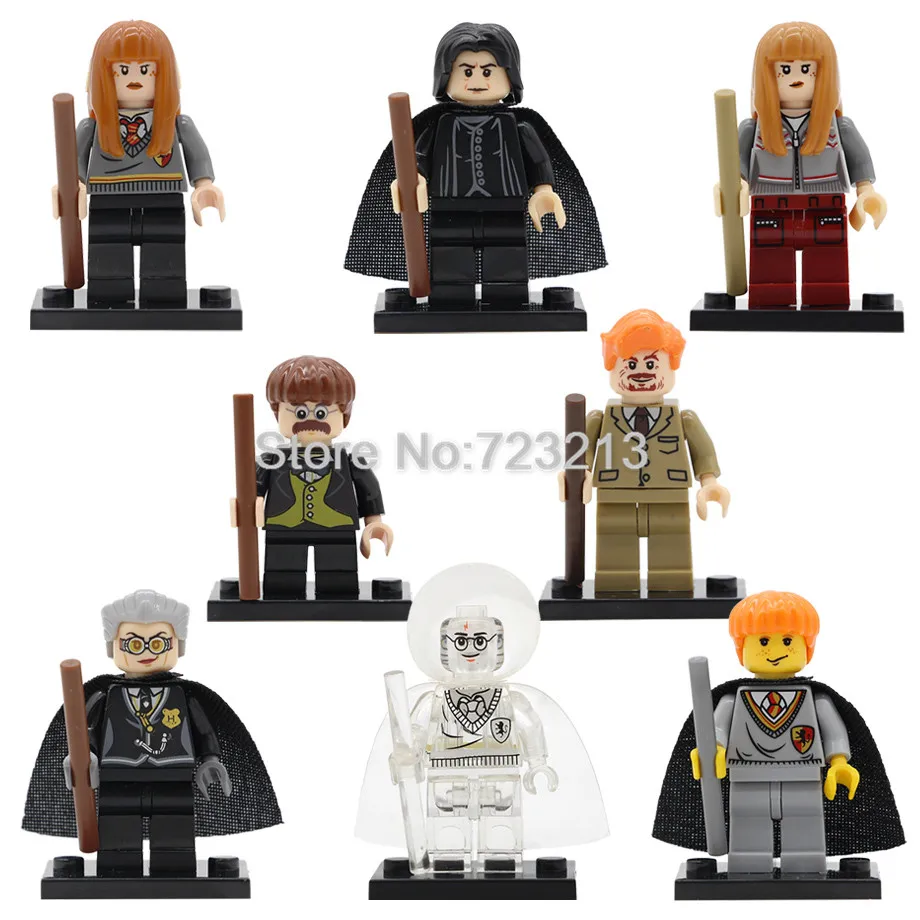

Movie Invisible Harry Potter Figure Professor Lupin Snape Flitwick Ron Ginny Weasley Madame Hooch Building Blocks Brick toys