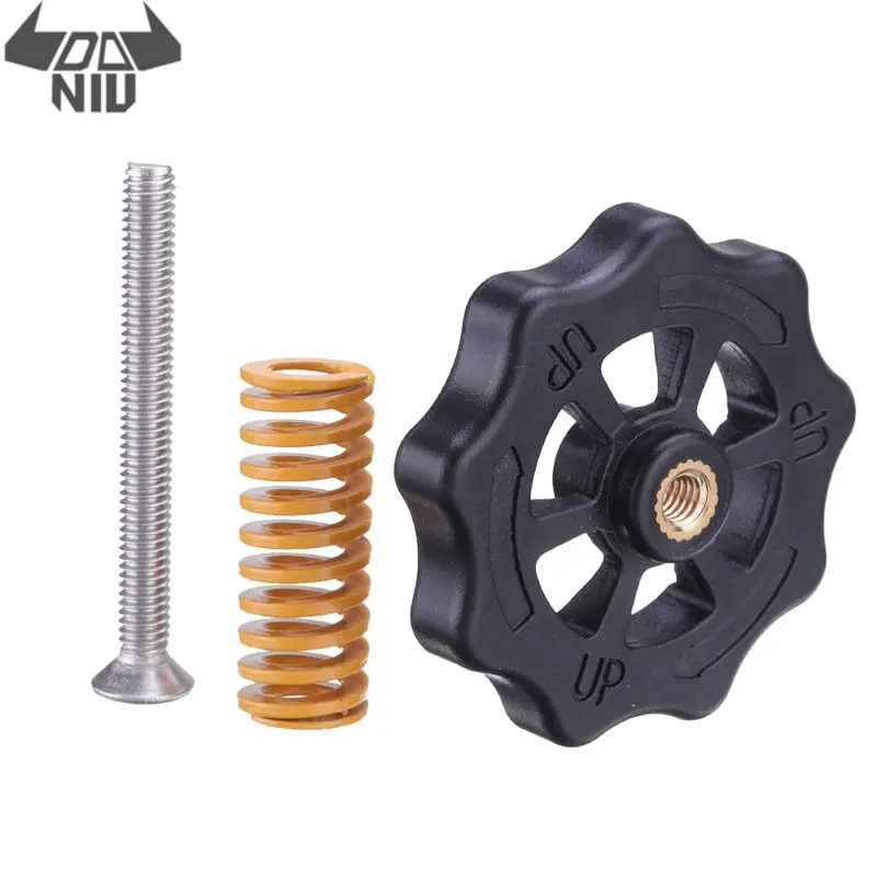 

DANIU 3Pcs/set Yellow 3D Printer M4*40 Screw&Nut Leveling Spring Kit For Cr10/Ender-3/Um2/Prusa I3 Heated Bed