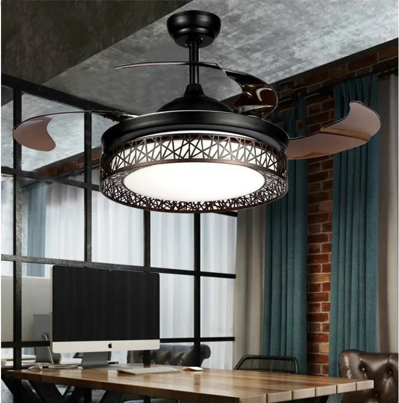 

Eusolis Ceiling Fans With Lights Lampara Techo Con Ventilador Lampe Designer Europeen Home Decor Retro Fan Light Decor