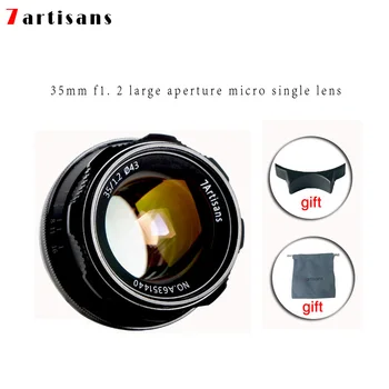 7artisans 35mm F1.2 Prime Lens for Sony E-mount / / for Fuji XF APS-C Camera Manual Mirrorless Fixed Focus Lens A6500 A6300 X-A1