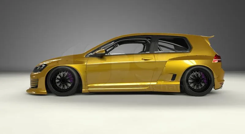 2015-2017 Volkswagon Golf MK7 GTI Pandem Rocket Bunny Style Wide Body Kit FRP (63)