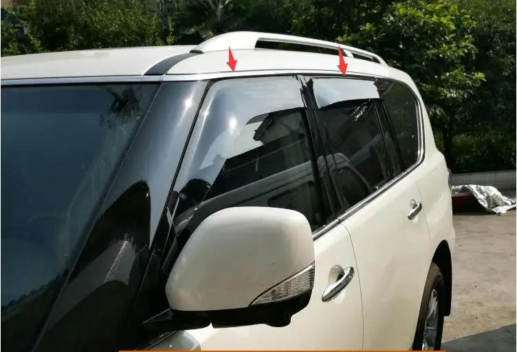 

RKAC 4pcs Window Sun Visor Deflectors Rain Guard Cover Trim For Nissan PATROL Y62 2012-2017 Awnings & Shelters Accessories