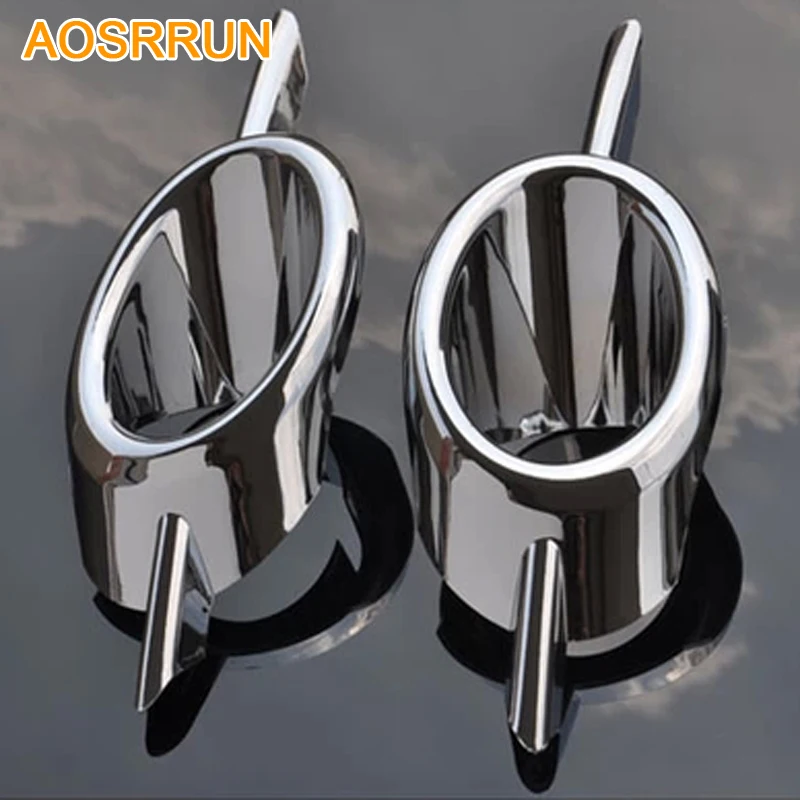 Fog font b lamp b font Cover Front Fog font b Lamp b font ABS chrome