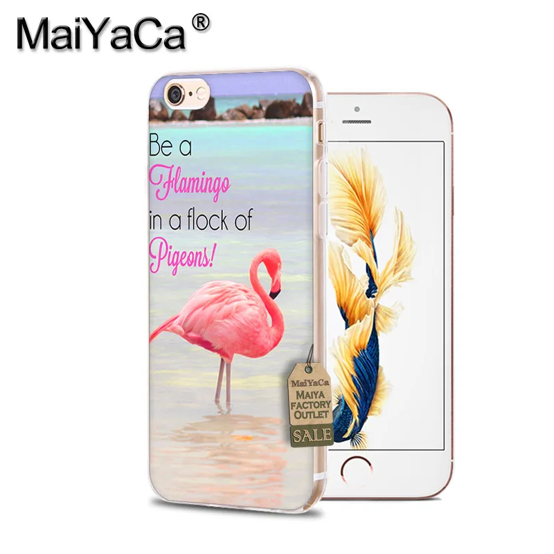 MaiYaCa Be a Розовый Красный Фламинго Птица чехол для телефона аксессуары чехол мягкий tpu для iPhone 8 7 6 6S Plus X 5S SE 5C XS чехол для MAX XR - Цвет: 6