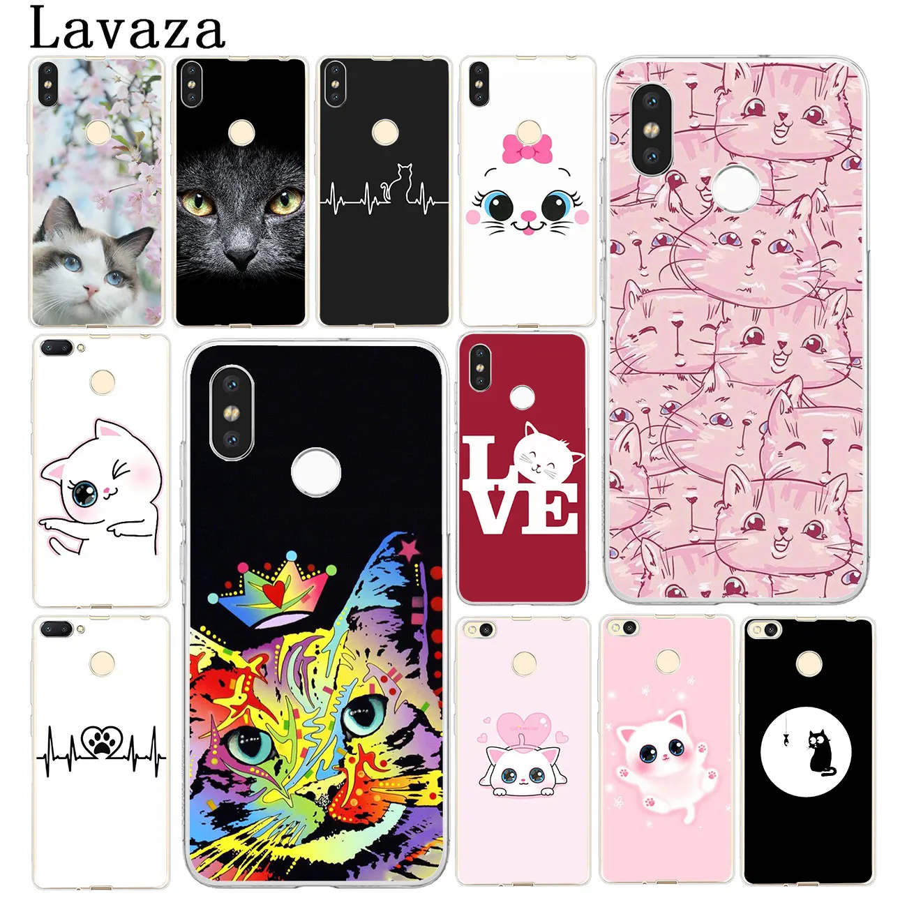 Чехол для телефона Lavaza Meow I Love Cute Cat Kitty Cat's eyes Xiaomi Redmi K20 8A 7A 6A Note 8 8T 7 5 6 Pro 4