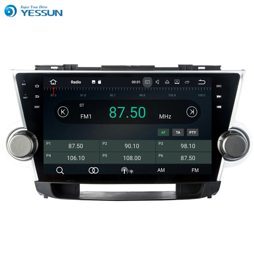 Best Yessun For TOYOTA HIGHLANDER 2008~2014 Android 6.0 Multimedia Player System Car Radio Stereo GPS Navigation Audio Video 1