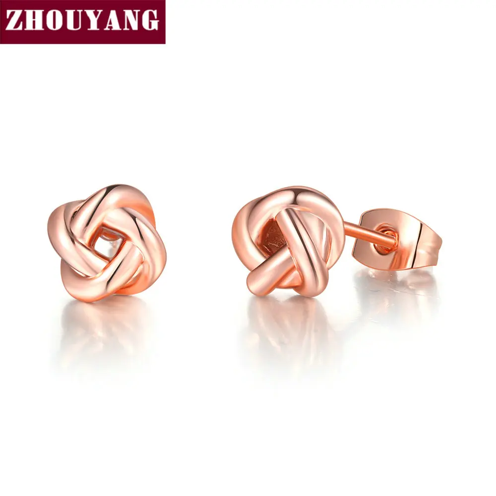 

Top Quality Classic Rose Gold Color Fashion Jewelry Made with Austrian Crystal ZYE103 ZYE104