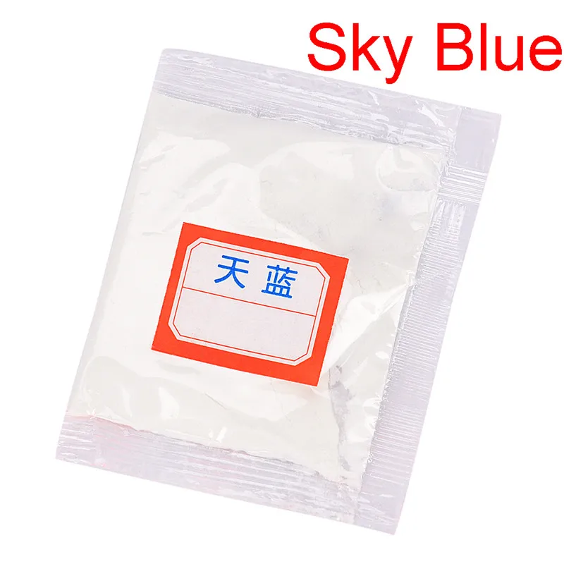 10 г/пакет многоцветный светильник фосфорная пудра пигментная краска покрытие фосфоресцирующий порошок свечение ногтей в темноте блеск украшения - Цвет: Sky blue
