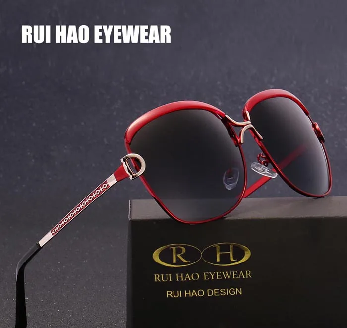 RUI HAO, очки, поляризационные, солнцезащитные очки, женские очки, модные, поляризационные, для вождения, солнцезащитные очки, для отдыха, oculos de sol feminino