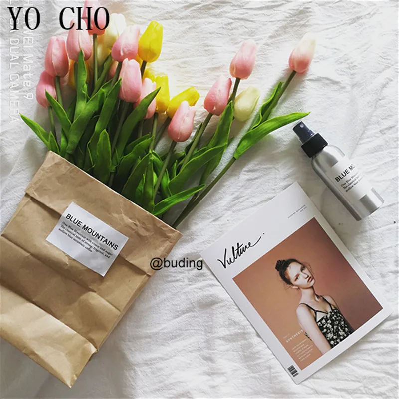 YO CHO 31 шт./лот тюльпаны для украшения дома искусственная кожа настоящие