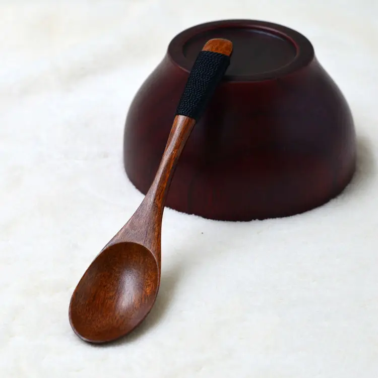 15-3cm Wooden Spoon Soup Coffee Dessert Ice Cream Cake Spoons Kids Tableware (6)