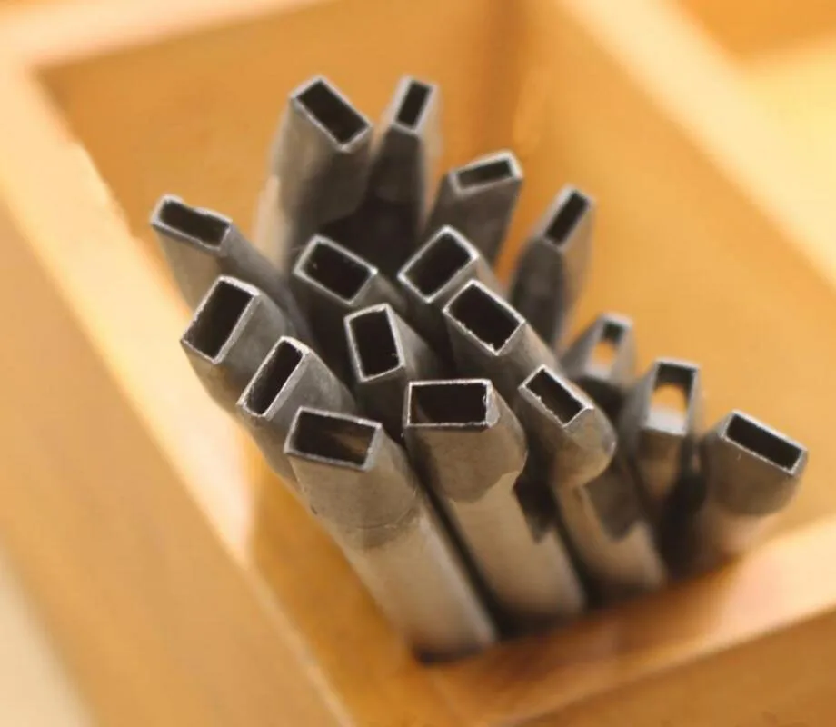 Leather Craft DIY Tool Square Rectangle Punch Hole 45 Carbon Steel