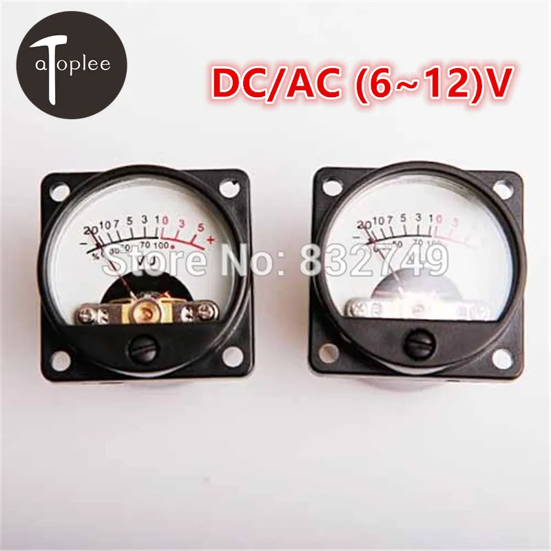 

2PCS DC/AC 6V-12V Panel VU Meter 500vu 630 Ohm Warm Back Light Recording&Audio Level Amp Plastic+Electronic Parts