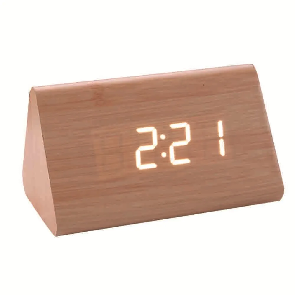 Download Creative Digital Clock Temperature Display Sounds Control Electronic LED Alarm Clock Desk Clock ...