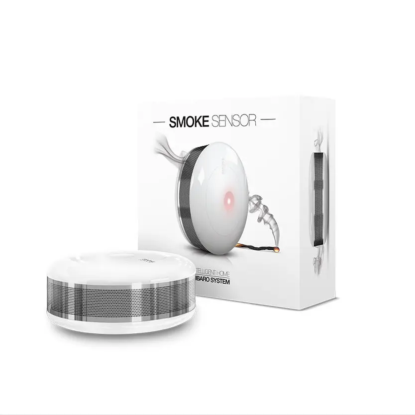 Fibaro Z Wave plus датчик дыма универсальный сигнальный FGSD 002 поддержка alexa для пожарной