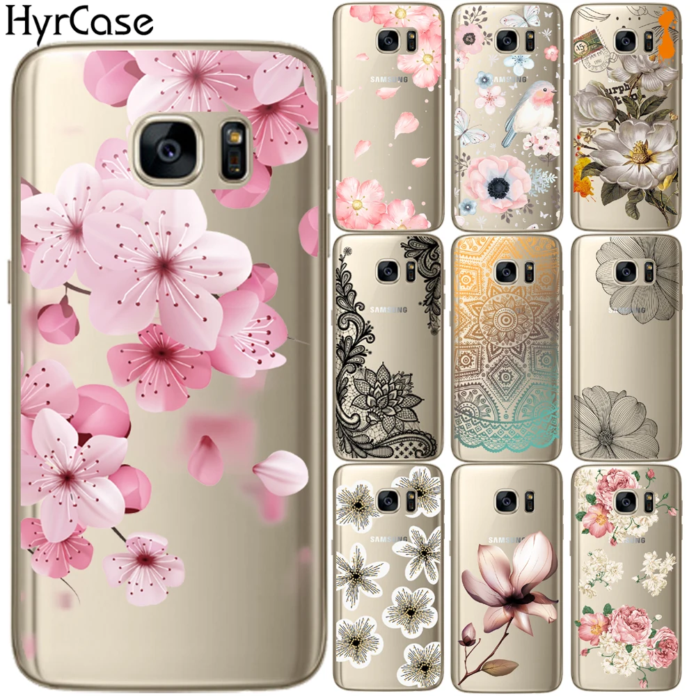 

Sexy Floral Pattern Soft TPU Silicone Phone Back Case Cover For Samsung Galaxy S5 Mini S6 S7 Edge S8 S9 Plus Flower Coque
