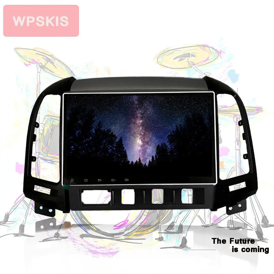 Discount 1024*600 Octa Core android 9.0 4G 64G car dvd for Hyundai Santa fe 06 2007 2008 2009 2010 2011 2012 car radio stereo navigation 3
