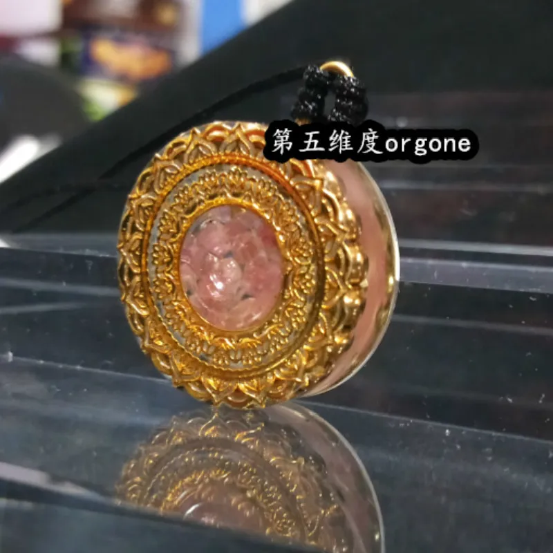 Orgone австрийский розовый кристалл правильный энергетический орган кулон