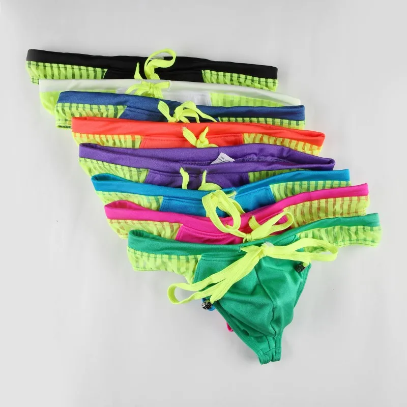 Wj сексуальные мужские бикини, купальник, плавки, купальный костюм для серфинга, мужские стринги, бразильские плавки, мужская пляжная одежда для купания