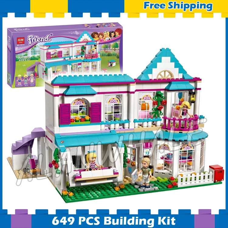 

649pcs New Friends Heartlake City Summer Stephanie's House 3D Model Building Blocks Children Kid Toy Bricks Compatible With Lego