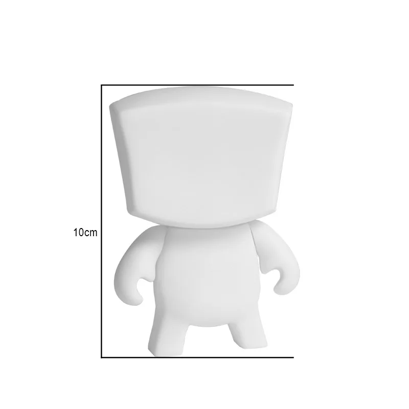 10CM Hot Anime Action figure 3.9 inches DIY Square Head Kidrobot Blank