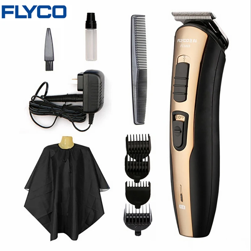 Профессиональный триммер для волос FLYCO профессиональная перезаряжаемая машинка