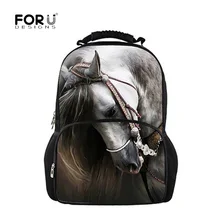 FORUDESIGNS horse backpacks for teens school bag, school backpack feminine women backpacks for children girls kids back pack