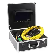 Труба инспекции беспроводная видеокамера 1" lcd 8LED 30 м кабель канализационная система контроля 100-240 в высокое качество