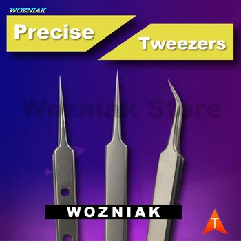 

Wozniak Stainless steel high precision tweezers tip Ultra hard pointed forceps for mobile phone repair