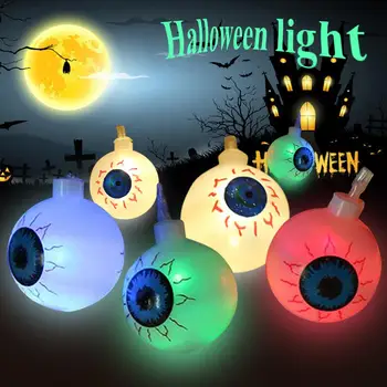 

New Arrived LED Eye Shape Light String Decorative Light Halloween Ghost Eye Shape Light Without Battery Hot Sells