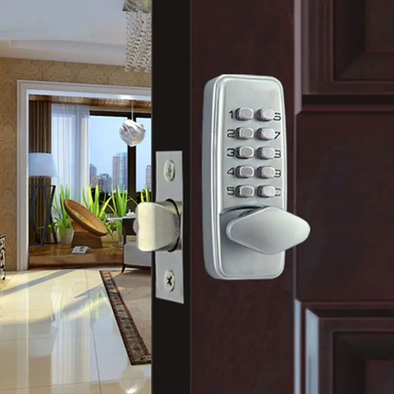 

Zinc Alloy Miniature Digital Push Button Mechanical Lock With Combination Code waterproof Non-Power Special Lock