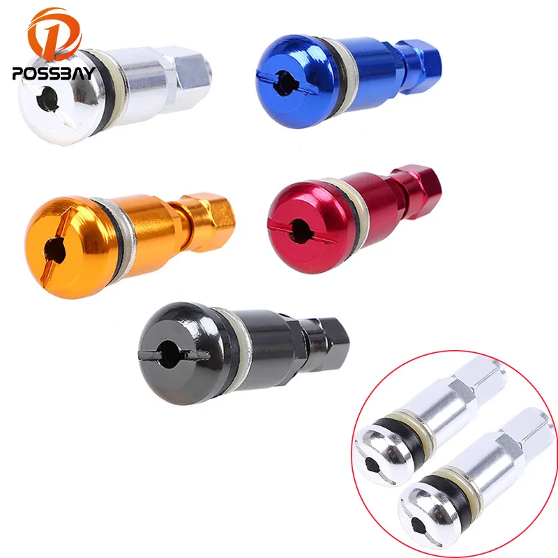 POSSBAY 1 Pair Motorcycle Tire Wheel Valve Tubeless Stem Universal fit