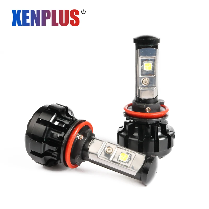 Xenplus H7 LED H4 Фары Лампы V18 турбо вентилятор 9005 9006 H1 H3 H11 H8 H9 HB3 HB4 Hi Lo луч 6000LM XHP50