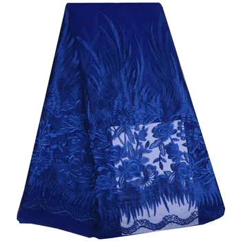 

French Net Lace Fabric 2018 Latest African Lace Fabric With Embroidery Mesh Tulle Lace Fabric High quality Nigerian 857