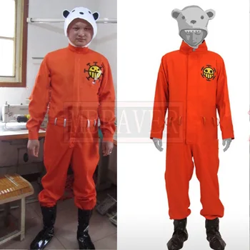 

One Piece Bepo Cosplay Costume Jumpsuit+Hat+Shoes
