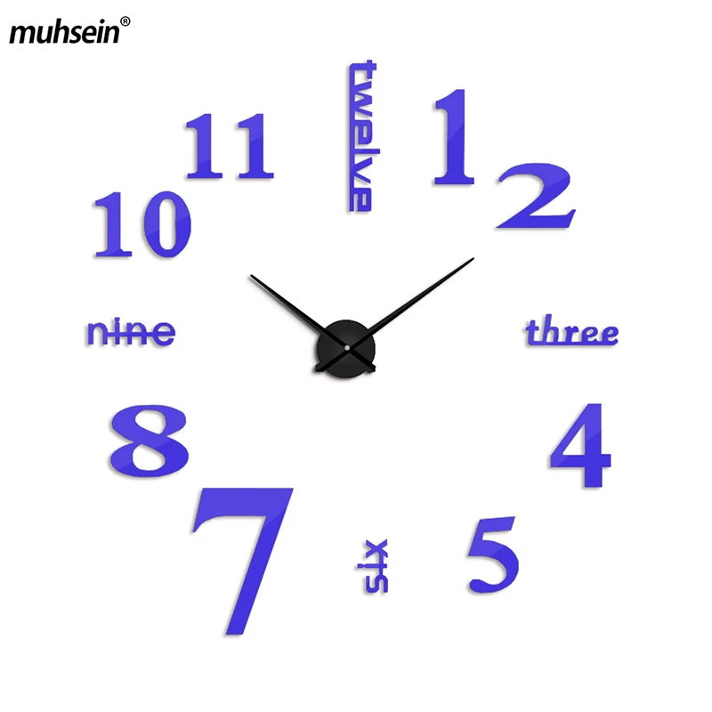 Кварцевые часы muhsein модные часы 3d большие зеркальные настенные часы с наклейкой на стену Diy Декор для гостиной