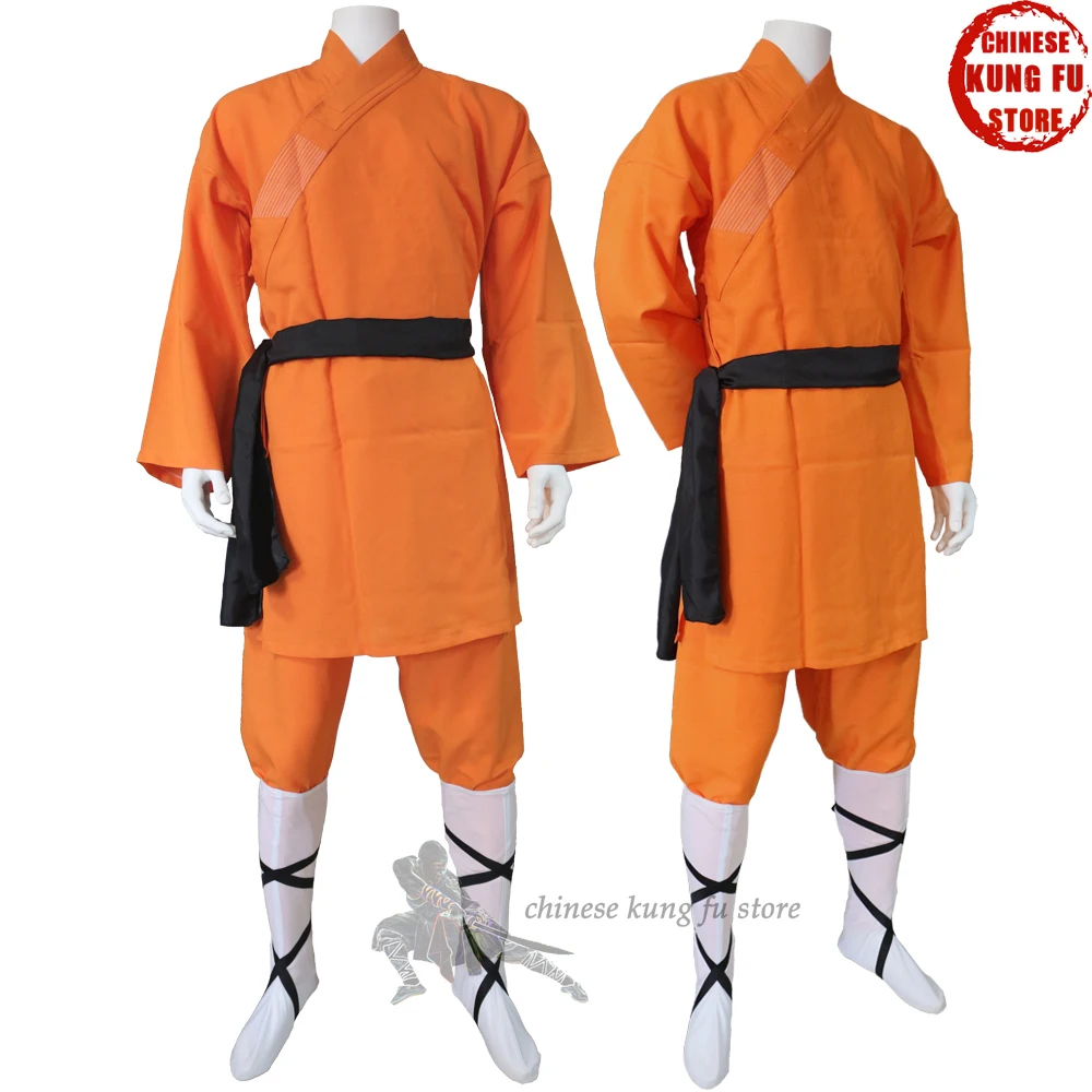 Popular Orange Polyester Shaolin Kung fu Uniform Wushu Martial arts Suit Full size for Kids Adults |