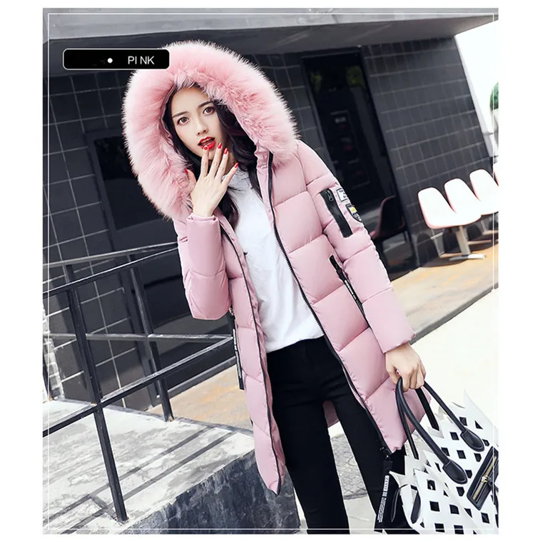 Women Parkas Long Coats Army Green Overcoat Female Winter Hooded Cotton Coats Woman Jackets 2018 New Clothing LZ975 (4)