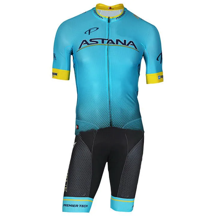 

MEN'S CYCLING WEAR CYCLING JERSEY BODY SUIT SKINSUIT WITH POWER BAND 2018 ASTANA PRO TEAM 3D GEL PAD SIZE: XS-4XL
