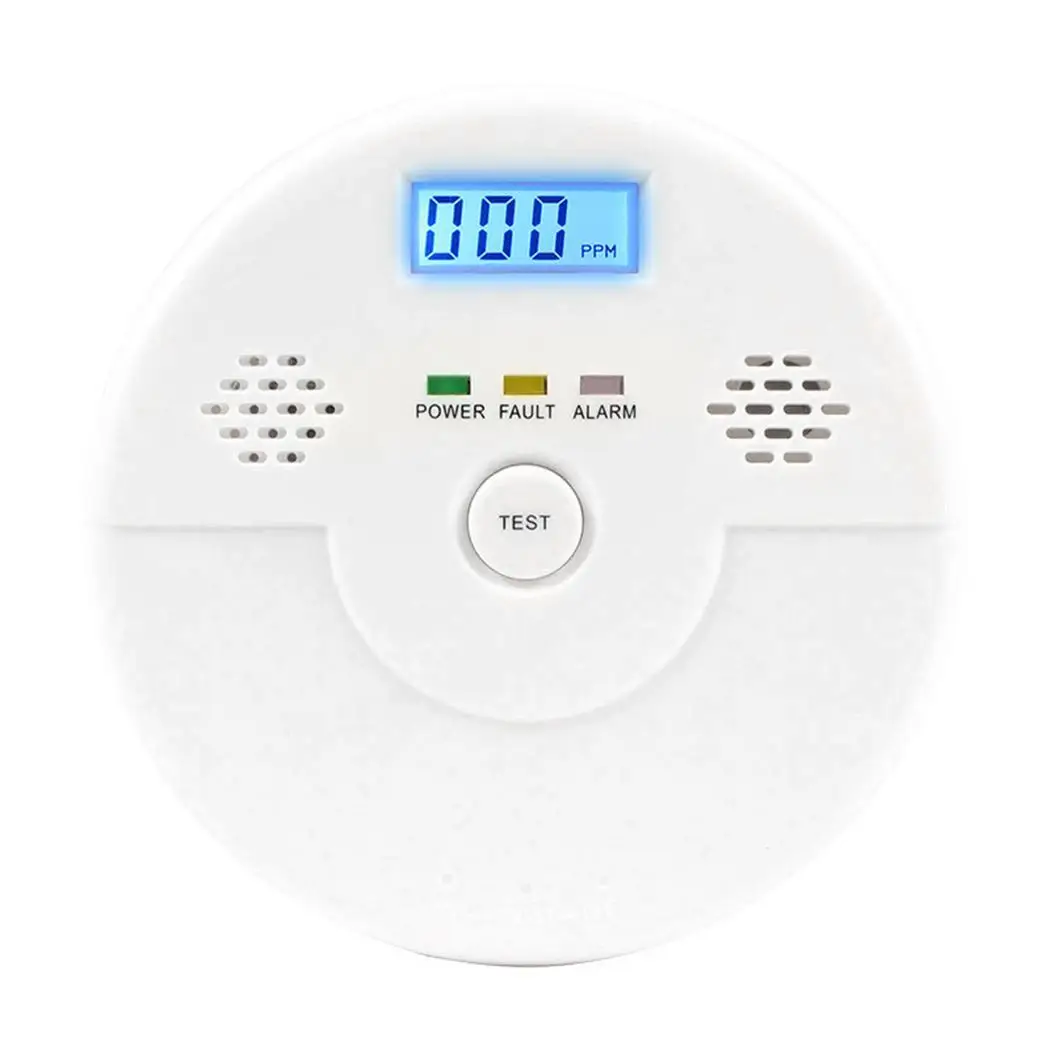 

Durable Practical Geometric Indoor Carbon Monoxide LED Screen Display Alarm Household 9V Alarm Home Tool 75mA