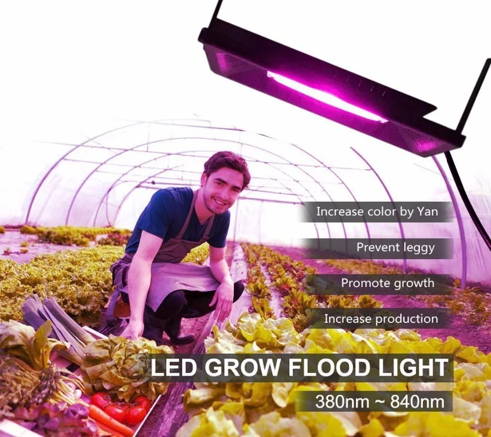 Ультра-тонкий 100 w вел завода светать полный спектр Водонепроницаемый Ip67 растут светильник Led для овощей цвести в помещении для уличных