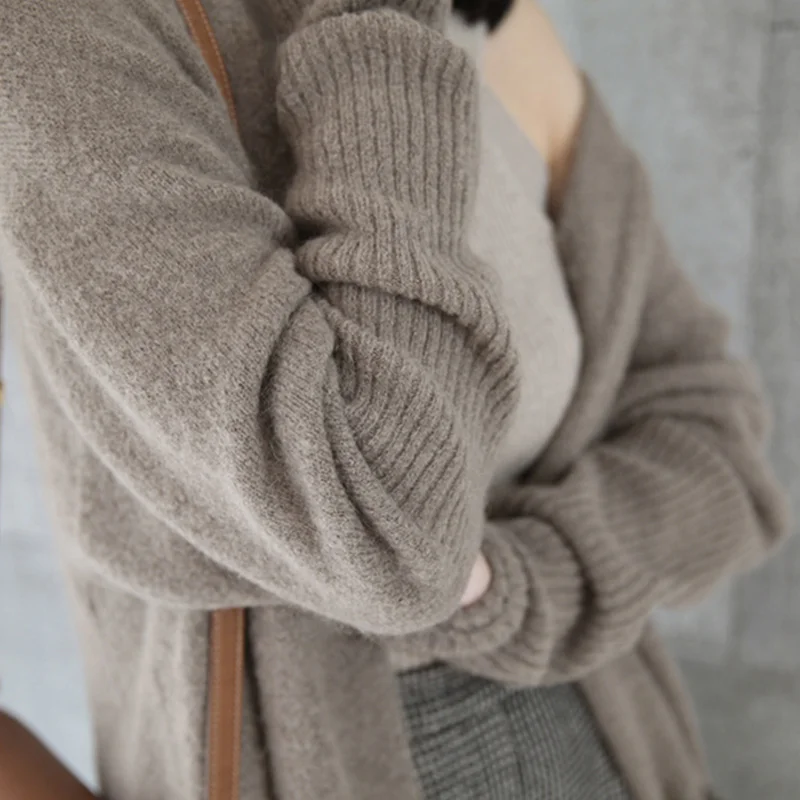 Free Shipping 2019 Fashion Knitting Coat For Women Plus Size Loose Outerwear Long Sleeve Mid-calf Soft Warm Sweaters Cardigan