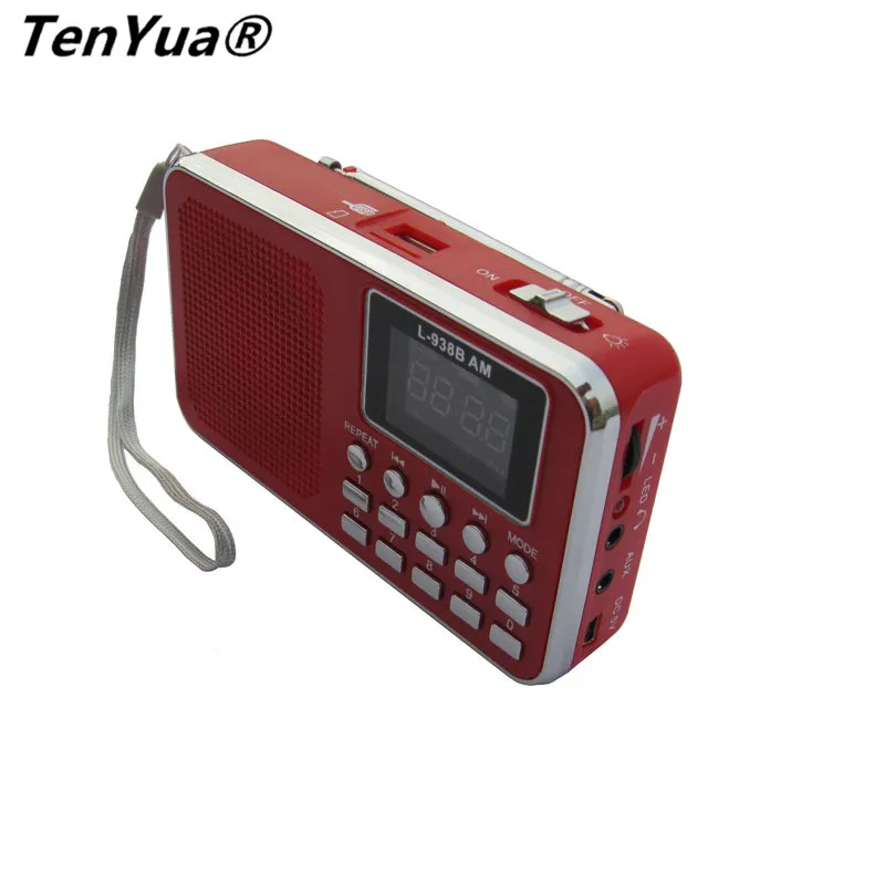 

TenYua L-938B Portable Mini AM / FM Radio Speaker Music Player with MP3 music player USB port micro SD TF Card USB Disk Input