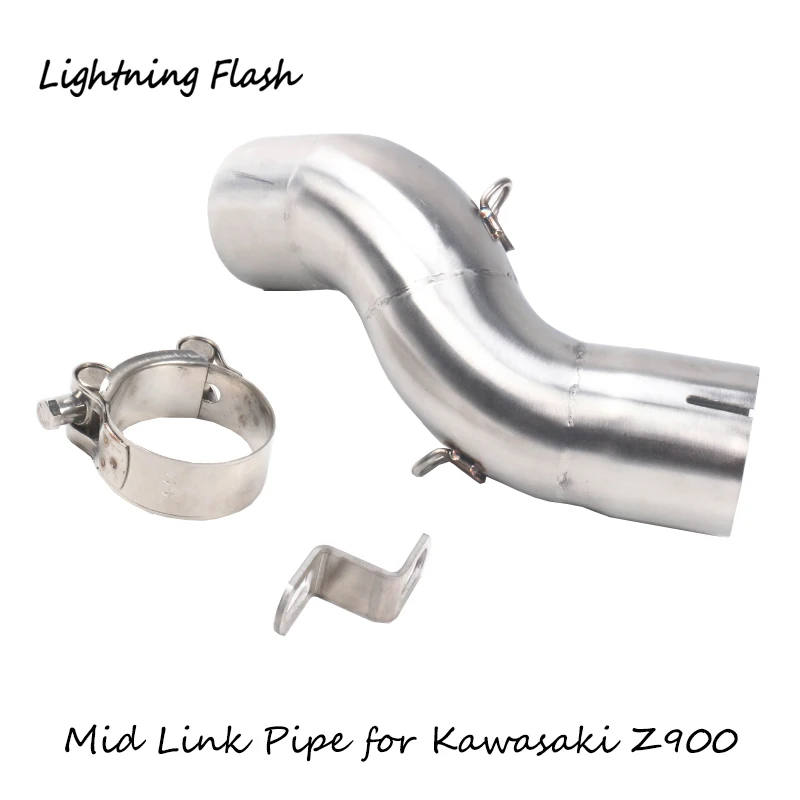 

For 2017 2018 Kawasaki Z900 Motorcycle Exhaust Pipe 50.8 mm Mid Link Converter Stainless Steel Modified Elbow Slip On All Years