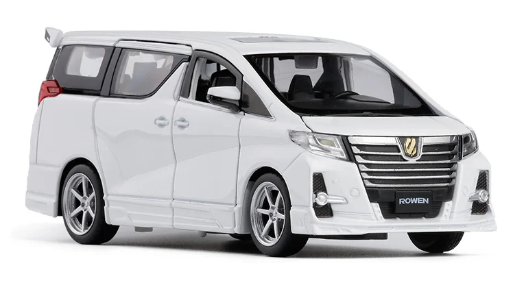 Высокая симитация 1:32 Alphard MPV модель из сплава Вытяните назад Модель автомобиля с 4 открыть дверь звуковой светильник детские игрушки