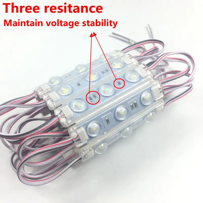 500 шт Светодиодный модуль 3 светодиодный s 3030 SMD 12 V IP67 Водонепроницаемый 3030 модуль инъекции светодиодный Пластик инъекций Moudle рекламы свет