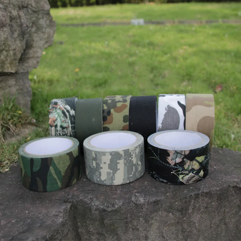 

10m*5cm Army Camo Tape Outdoor Hunting Shooting Airsoft Sight Scopes Camouflage Stealth Tape Waterproof Wrap Rifle Accessories