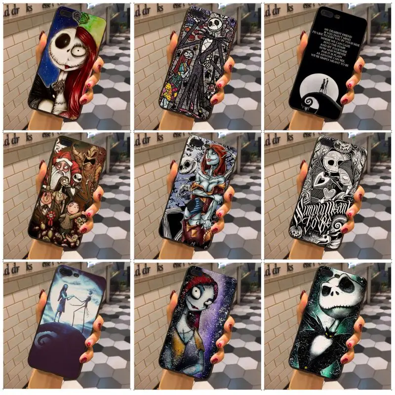 

MaiYaCa The Nightmare Before Christmas Jack Skellington and Sally phone cases For iphone 7 7plus X 8 8plus 6s 6 6plus 5 5s 5c