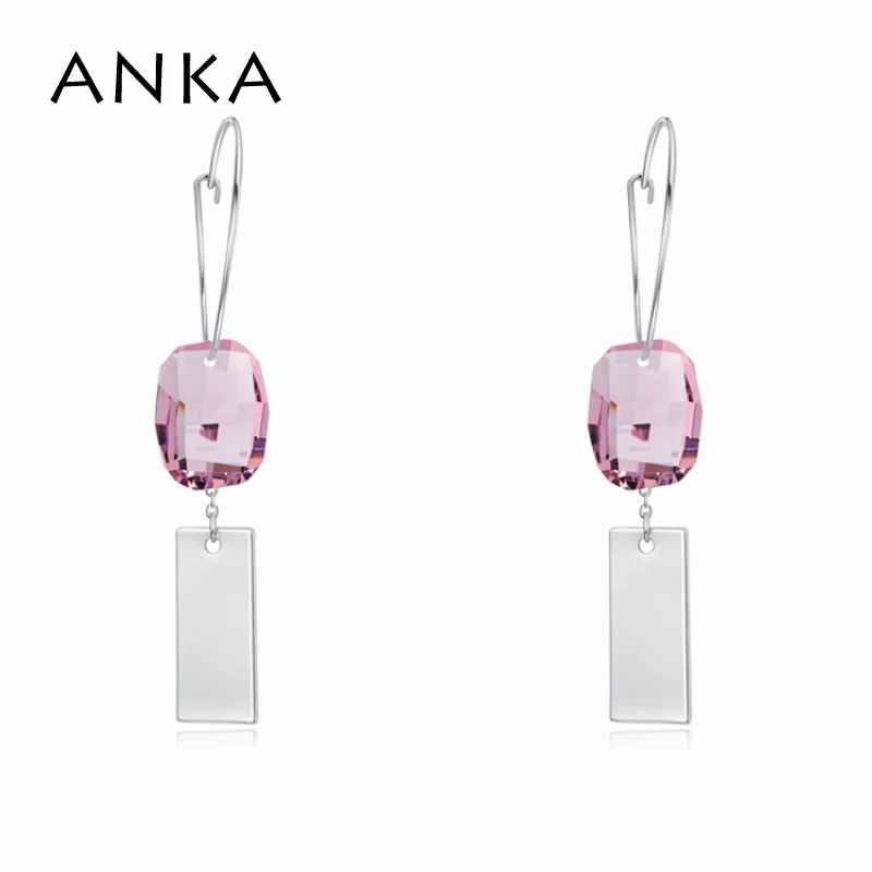 

ANKA geometric crystal hoop earring gold color earrings for women occasion party Crystals from Austrian 124257