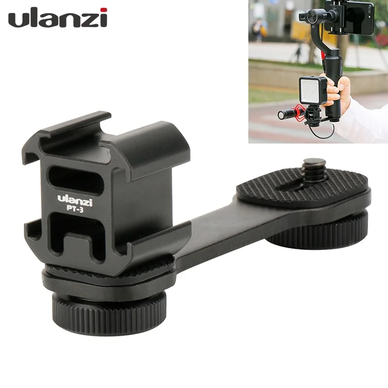 Discount Up to 50 Ulanzi PT3 Triple Hot Shoe Mount Adapter Microphone